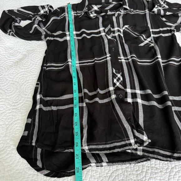 Rails Black and White Plaid Button Down Shirt size Large - Picture 12 of 12